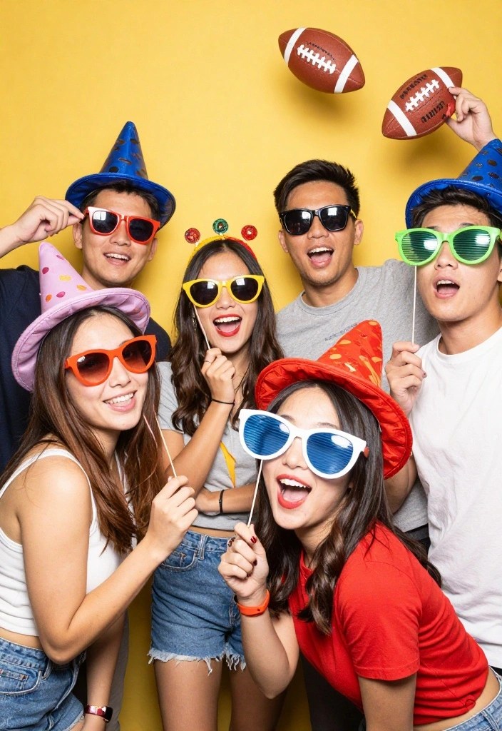10 Budget-Friendly Super Bowl Watch Party Ideas That Will Wow Your Guests! - 5. Watch Party Photo Booth 1