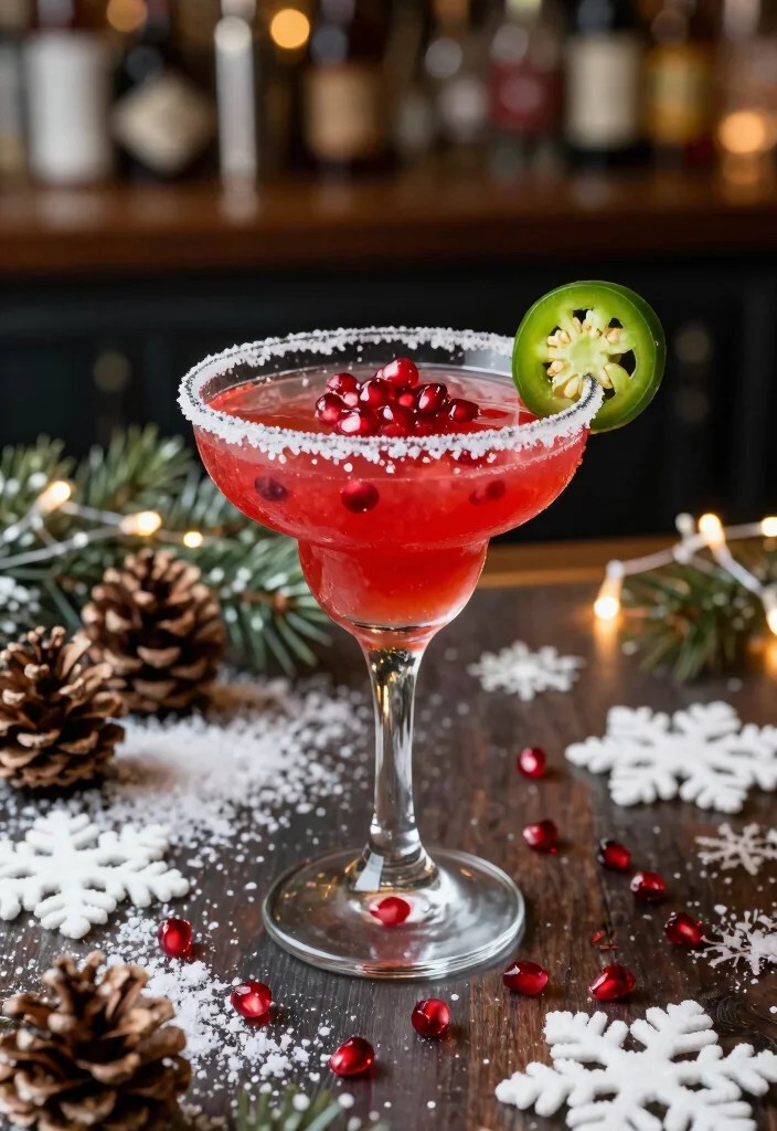 14 Craft Seasonal Cocktails You Can Make at Home (Your Friends Will Think You're a Pro!) - 2. Spicy Winter Pomegranate Margarita 1