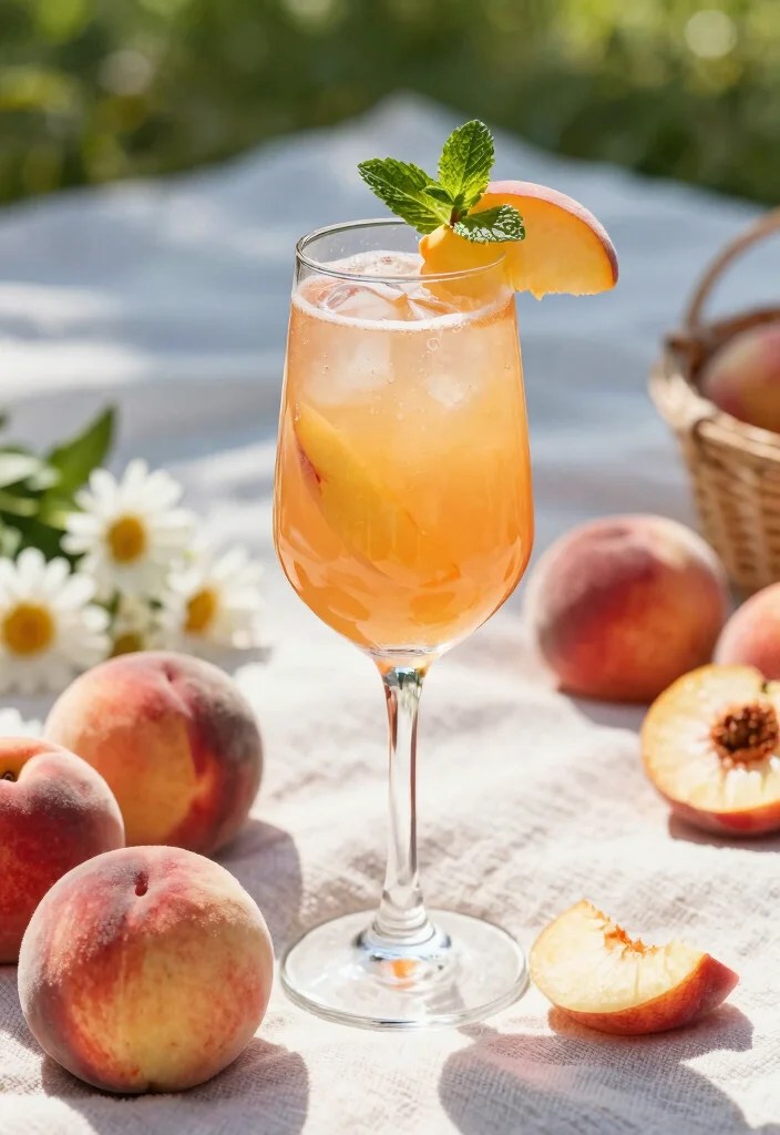 14 Craft Seasonal Cocktails You Can Make at Home (Your Friends Will Think You're a Pro!) - 8. Ginger Peach Bellini 1