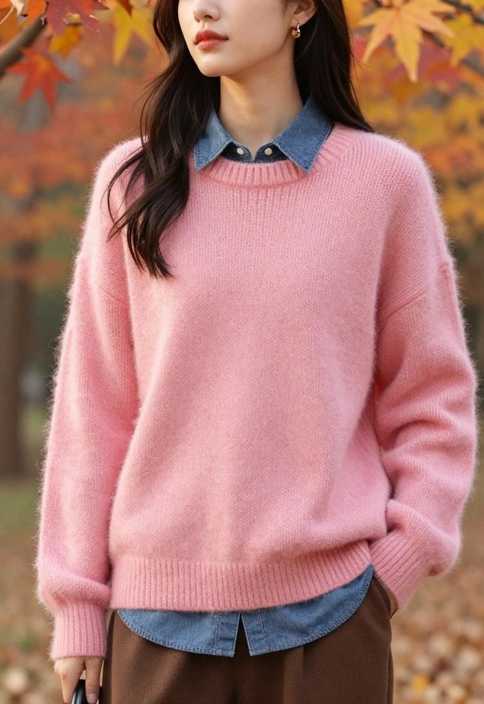 16 Creative Ways to Layer Pink Fluorescent Outfits for a Unique Look! - 14. Cozy Layers for Fall 1