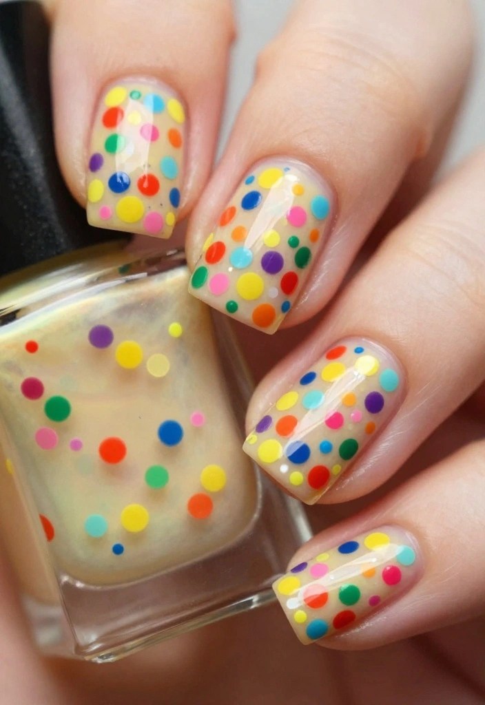 20 Colorful Nail Designs That Will Make Your Hands the Center of Attention (Check Out #8!) - 20. Bright Confetti 1