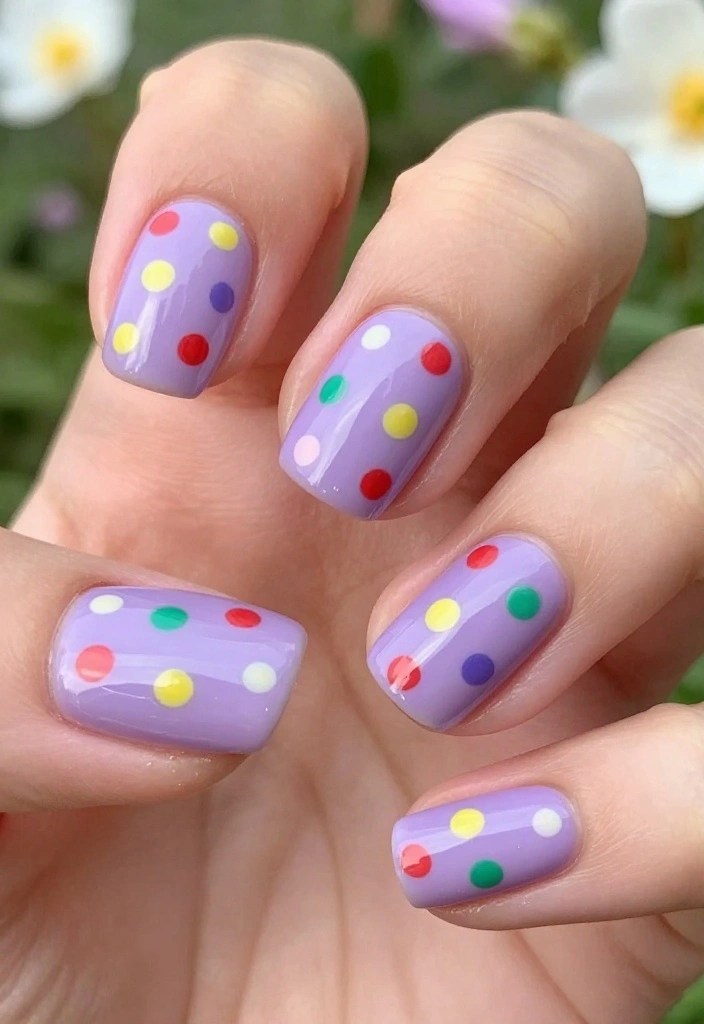 30 Colorful Nail Art Trends for Spring 2026 You Won't Want to Miss! - 5. Polka Dot Party 1