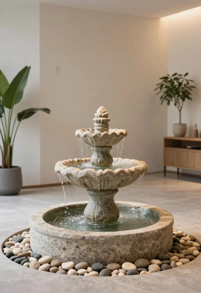 How to Design a Zen Living Room: Peaceful Decor Ideas That Inspire Calm - 6. Water Features for Serenity 1