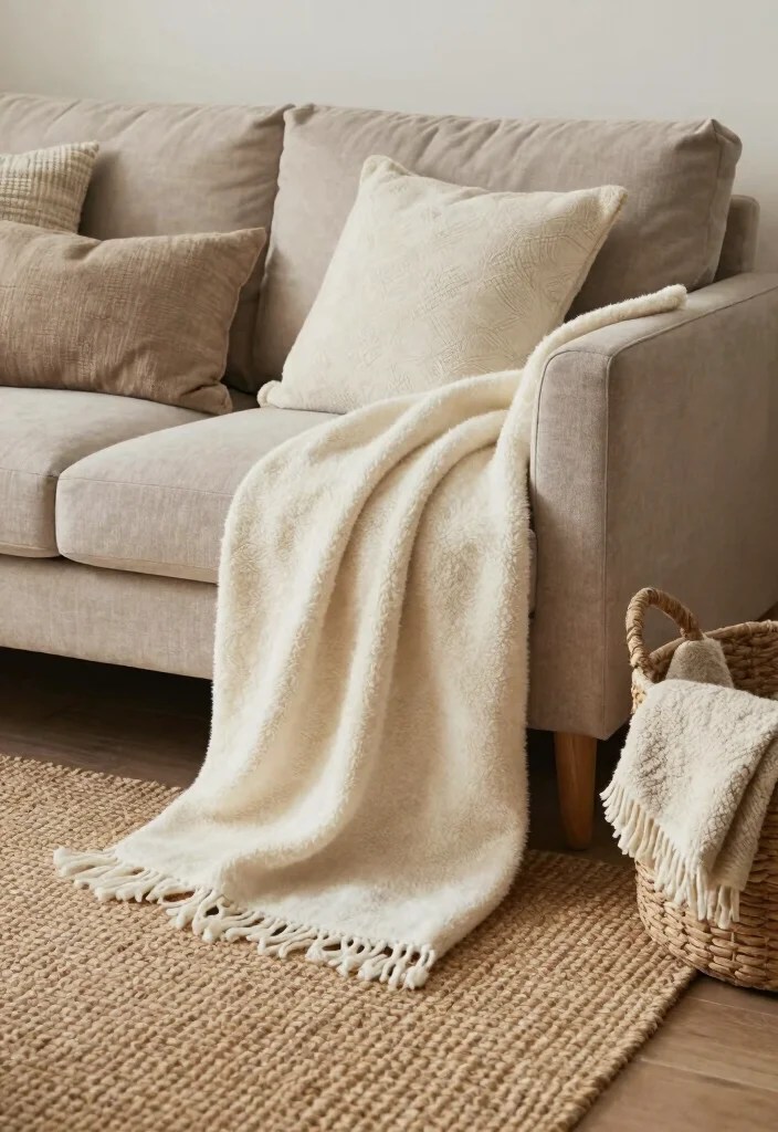 How to Design a Zen Living Room: Peaceful Decor Ideas That Inspire Calm - 7. Textures That Invite Comfort 1