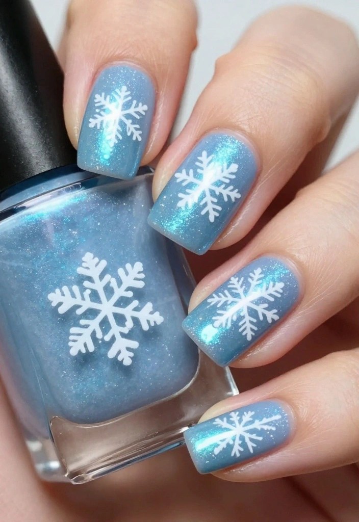 Step By Step: How to Create DIY Winter Nails That Impress - 2. Snowflake Accents 1