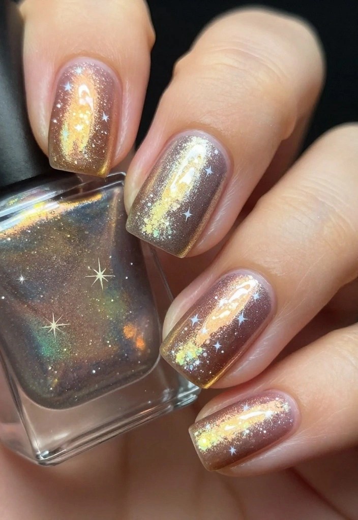 Step By Step: How to Create DIY Winter Nails That Impress - 5. Metallic Winter Wonderland 1